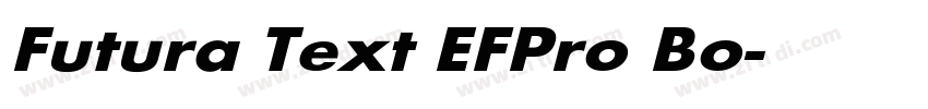 Futura Text EFPro Bo字体转换